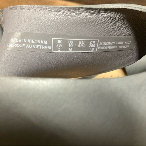 Clarks Palm Glow Khaki Leather Platform Wedge Sandals Shoes 10M - Picture 3 of 7